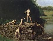Thomas Eakins Bathing oil painting